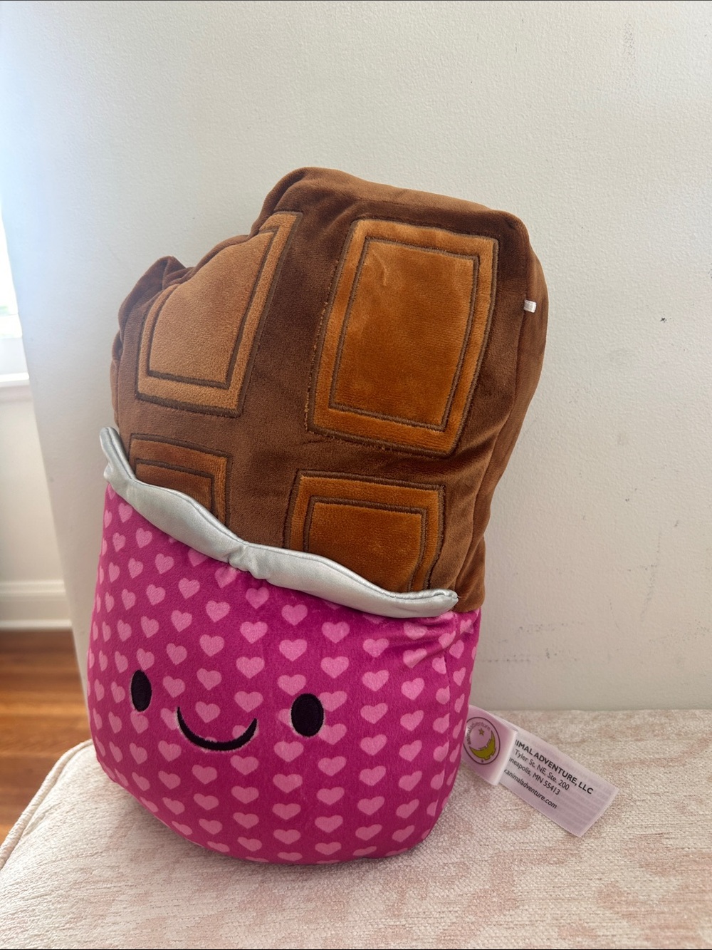 Squishmallows Pink Heart Chocolate Bar Plush